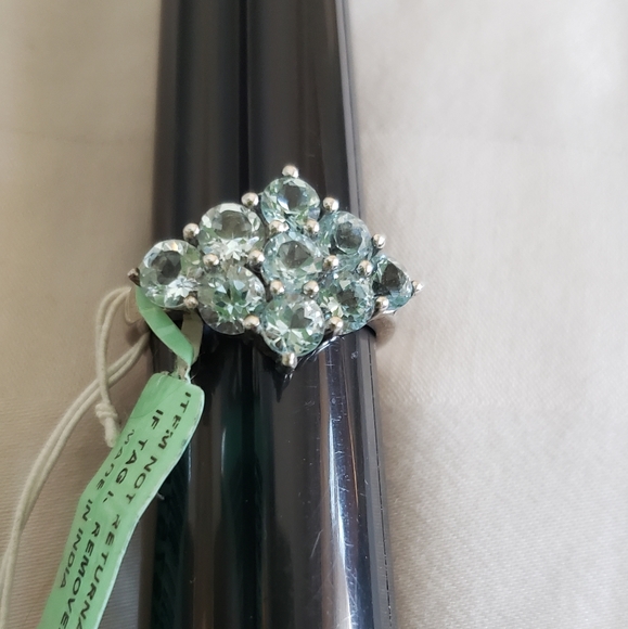 Sz 7 & 9 AQUAMARINE 925 Silver, 2.35 carats NWT - Picture 3 of 7